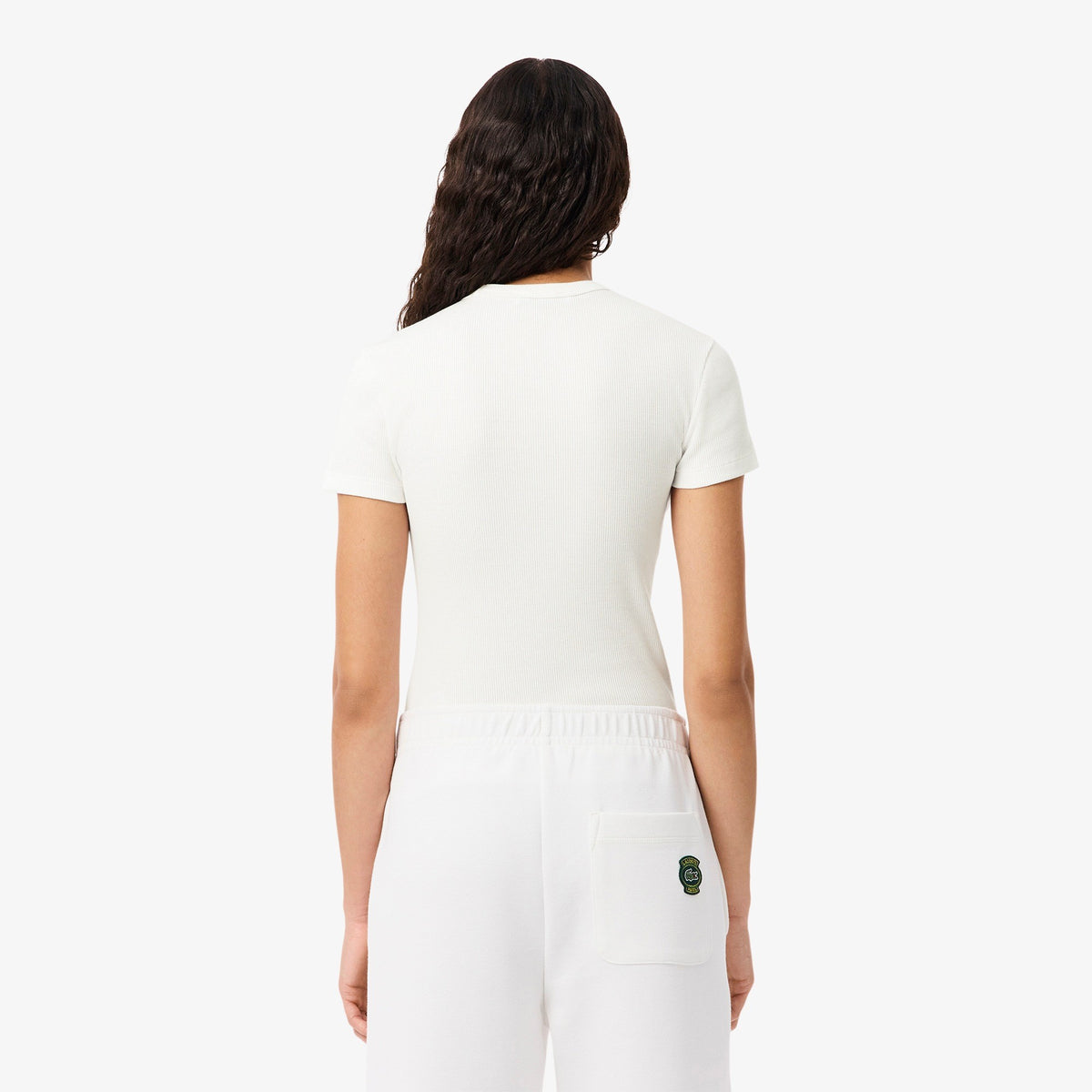 T-shirt in cotone a costine slim fit TF5538 70V LACOSTE 