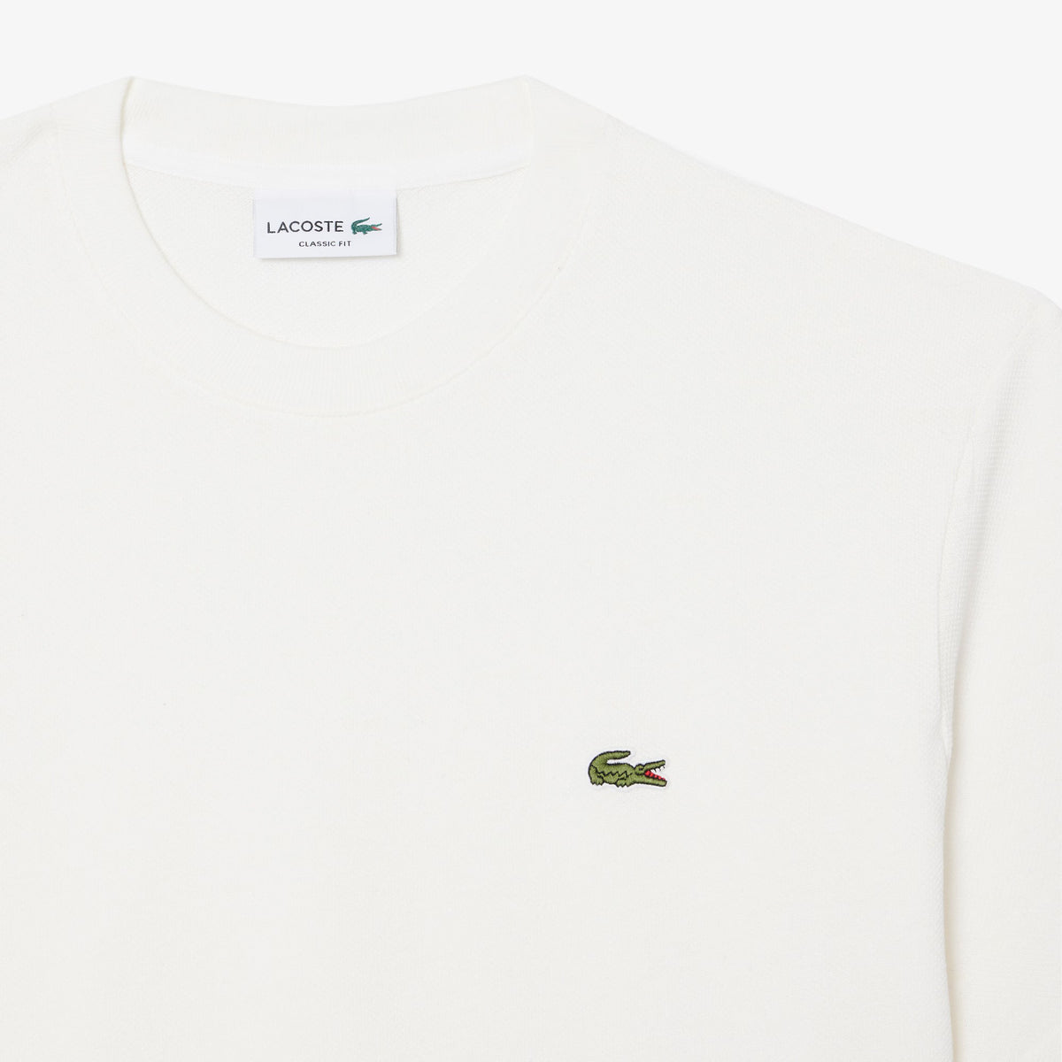 T-shirt in piqué pesante di cotone e lino TH0629 70V LACOSTE 