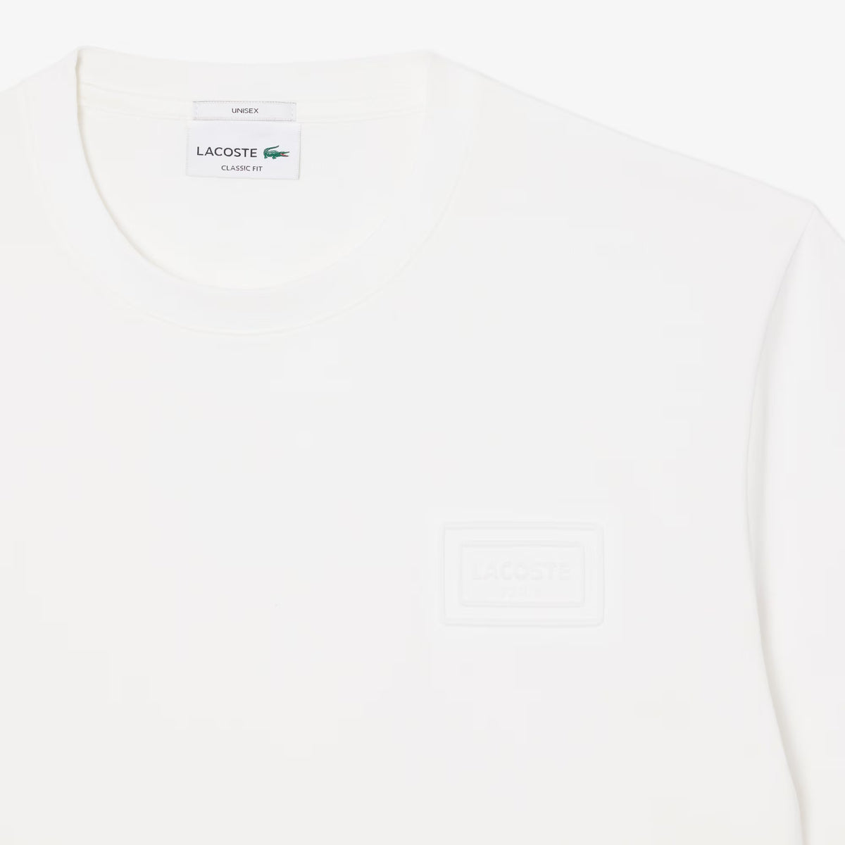 T-shirt in jersey con marchio goffrato TH0753 70V LACOSTE 