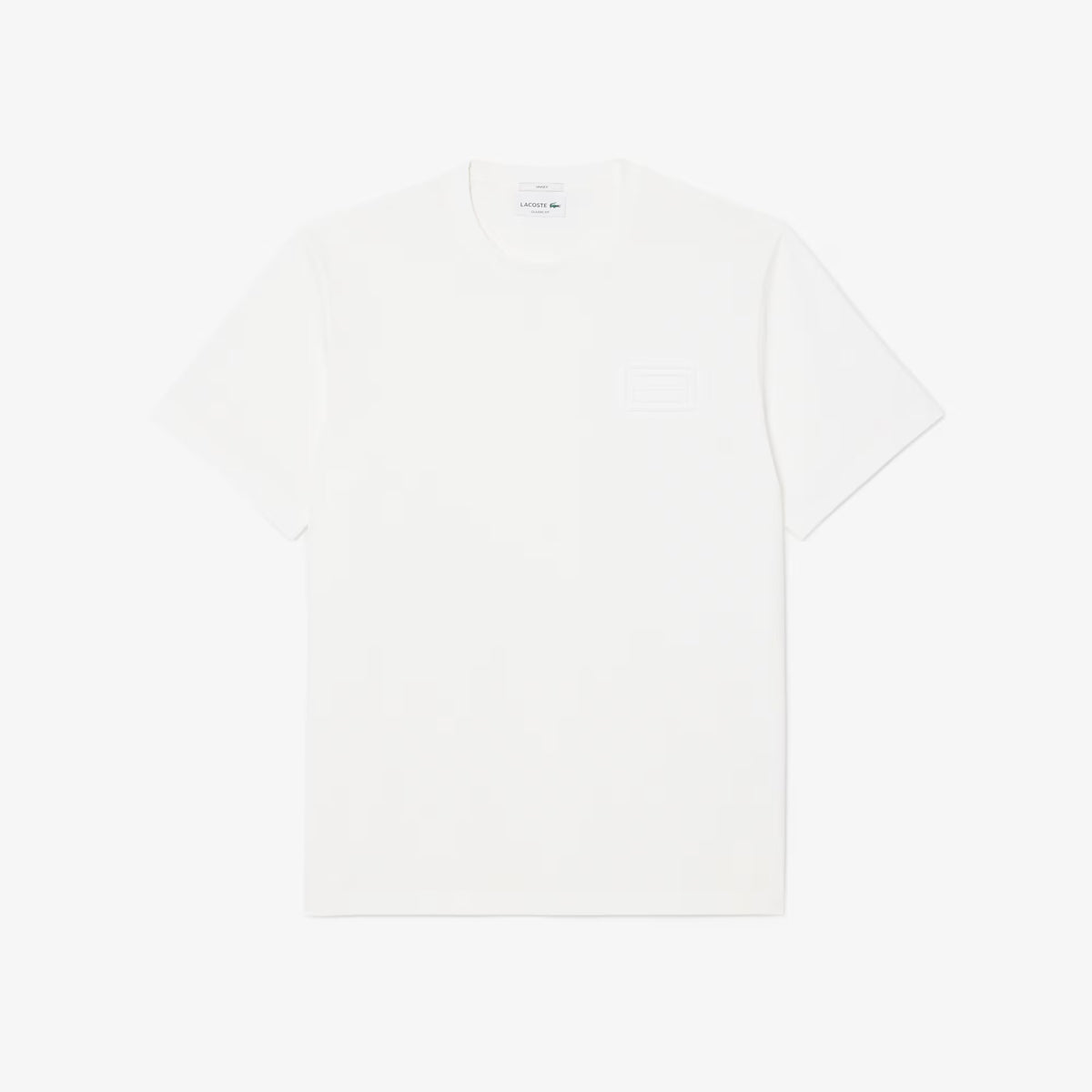 T-shirt in jersey con marchio goffrato TH0753 70V LACOSTE 