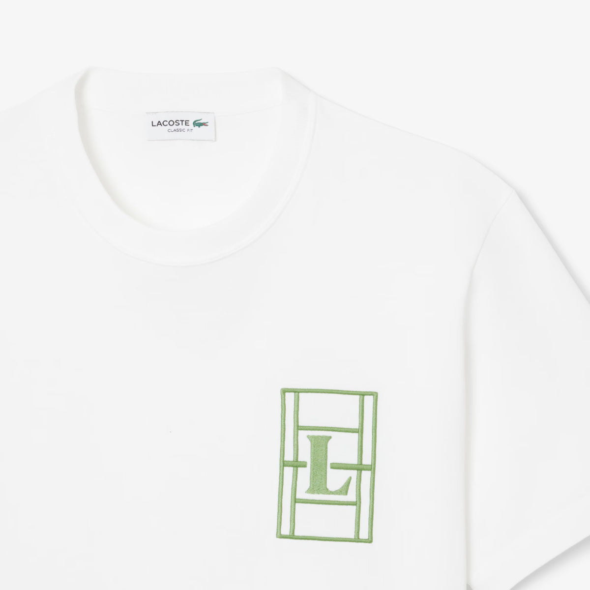 T-shirt in jersey pesante ricamato TH1716 001 LACOSTE 