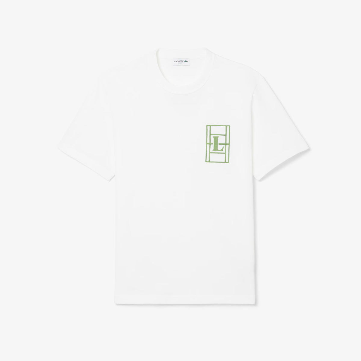 T-shirt in jersey pesante ricamato TH1716 001 LACOSTE 