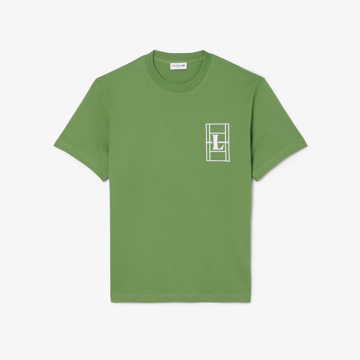 T-shirt in jersey pesante ricamato TH1716 02M LACOSTE 