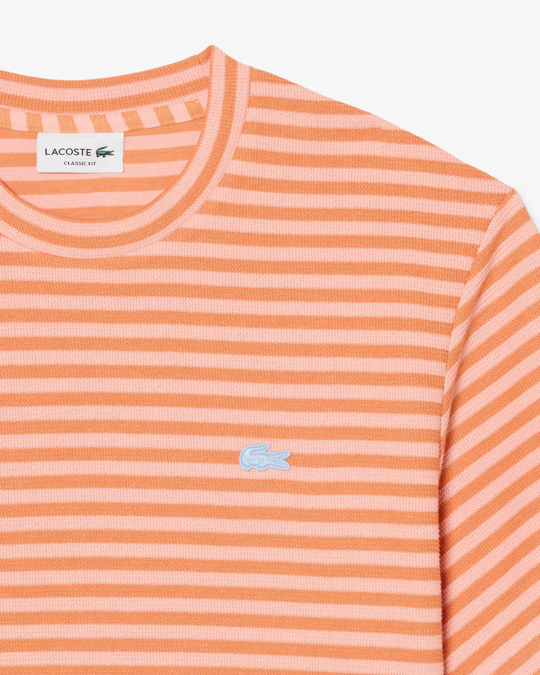 T-shirt in cotone testurizzato a righe TH2193 4HI LACOSTE 