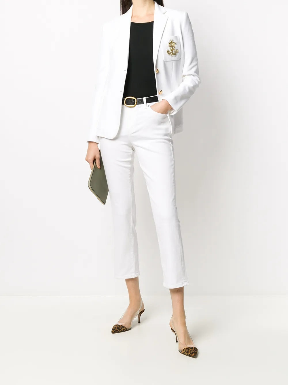 Blazer monopetto con logo 200797305 001 LAUREN 
