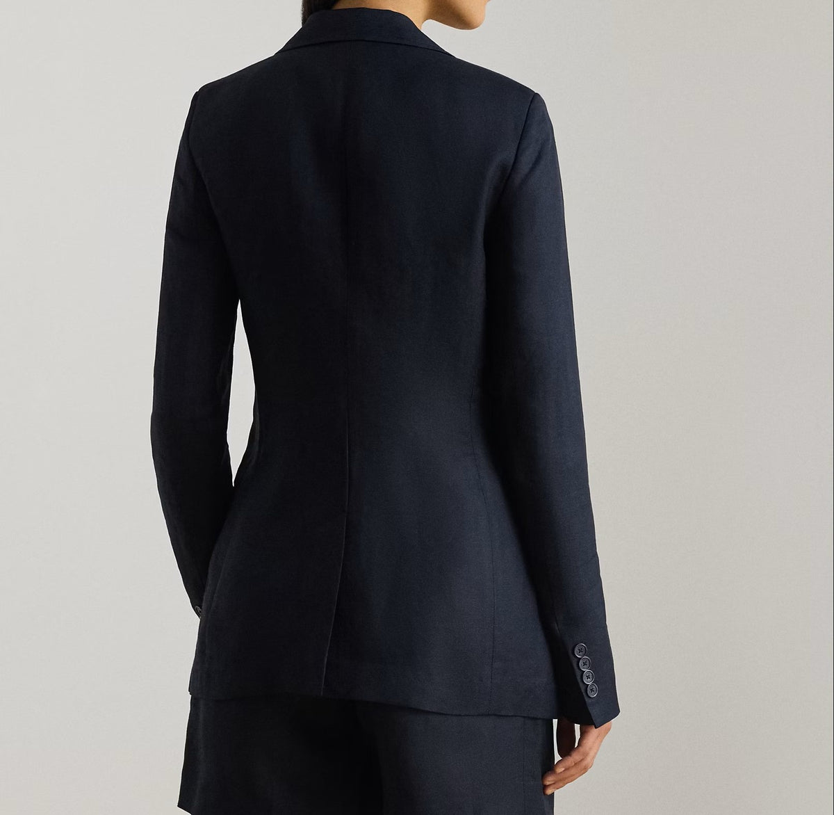 Woven blazer linen visc 200P13643 001 LAUREN 