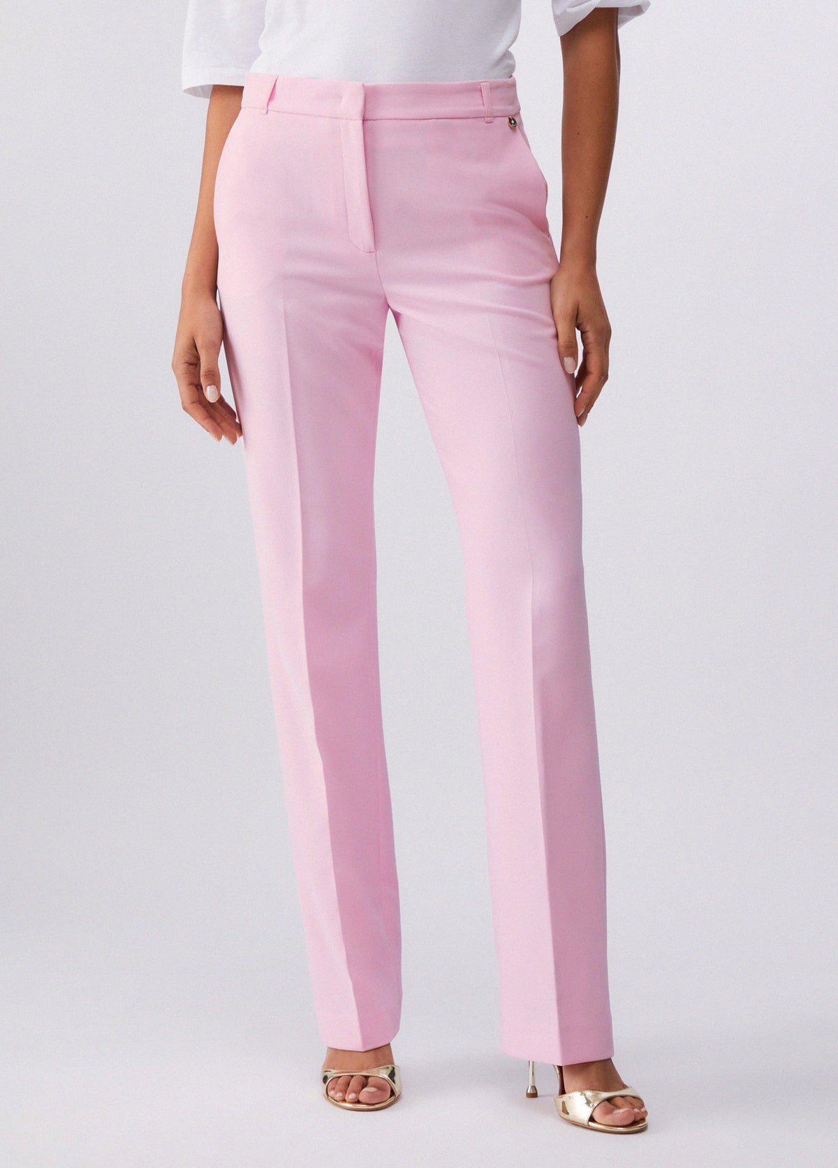 Pantaloni in tessuto tecnico stretch CA6005T2200 P9634 LIU JO BLACK 