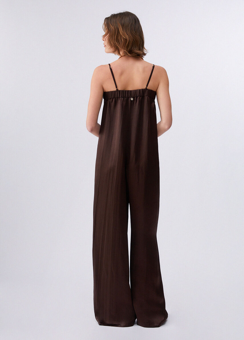 Tuta elegante in raso CA6307T450A P9576 LIU JO BLACK 