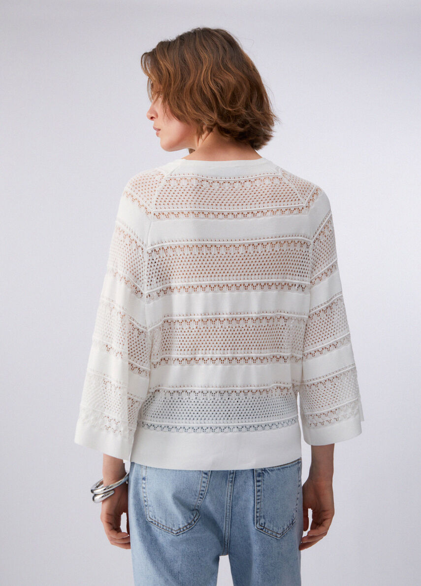 Maglia traforata CA6353MS55N P9636 LIU JO BLACK 