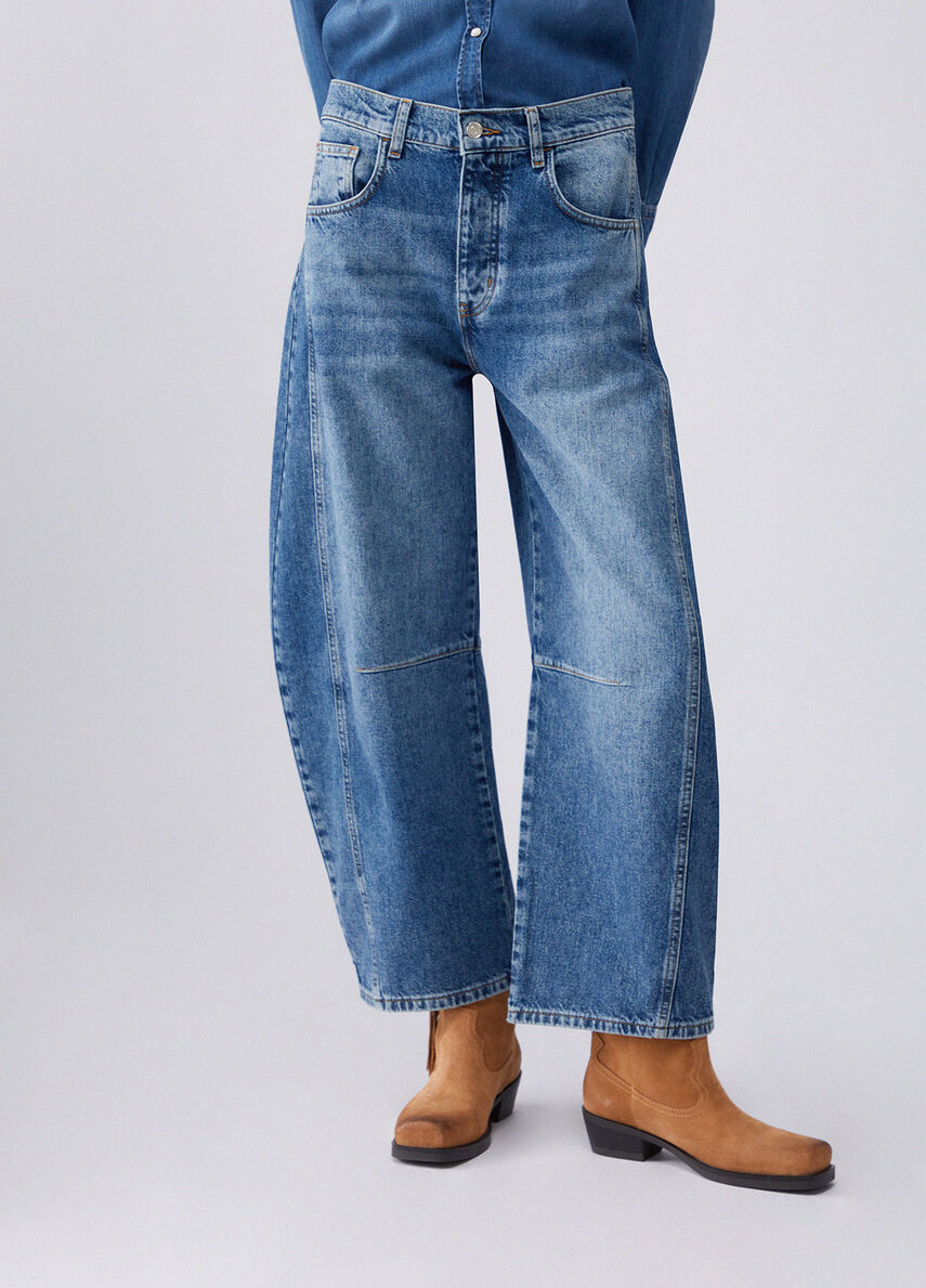 Jeans balloon a vita bassa UA6113D4854 78976 LIU JO BLUE DENIM 