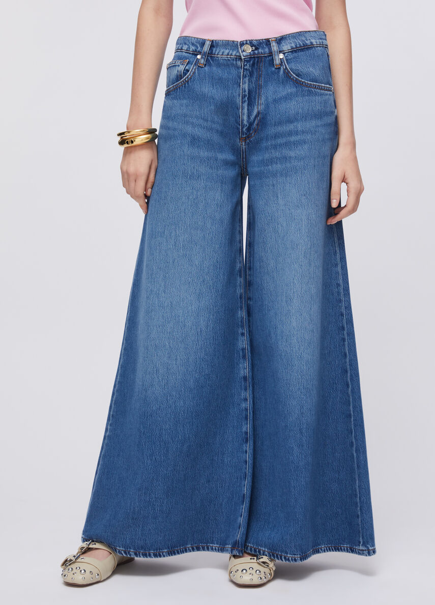 Jeans super flare a vita alta UA6217D0319 79010 LIU JO BLUE DENIM 
