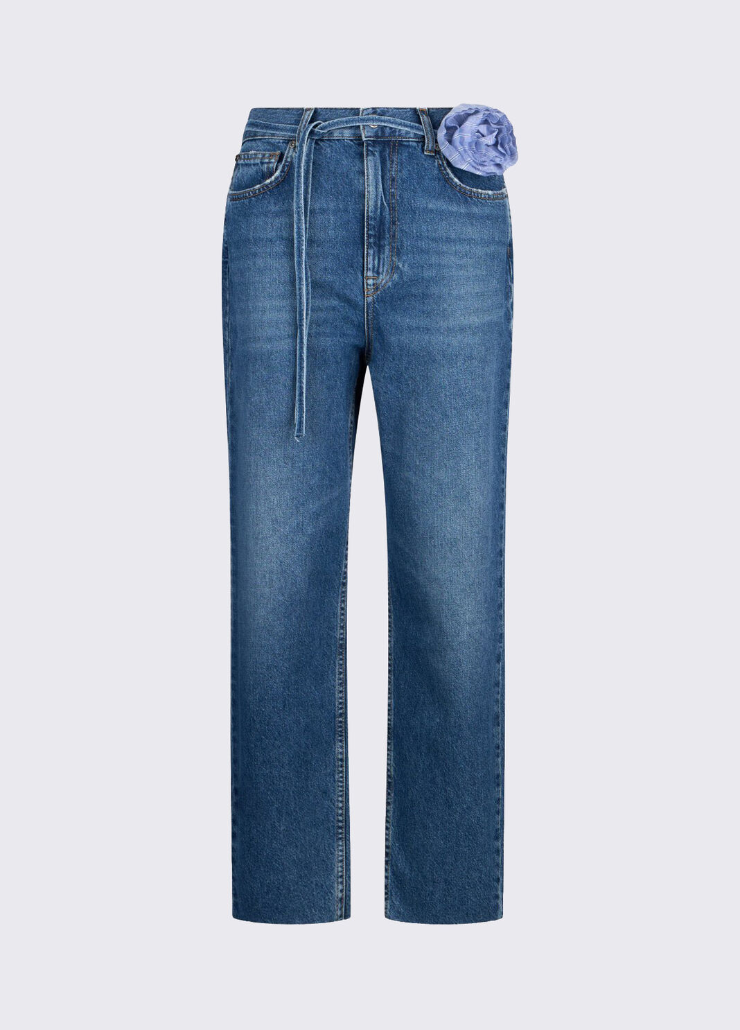 Jeans straight con cintura UA6249D0244 79022 LIU JO BLUE DENIM 