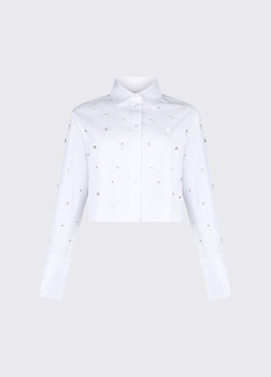 Camicia boxy con ricami gioiello WA6173T039A 11111 LIU JO WHITE1 