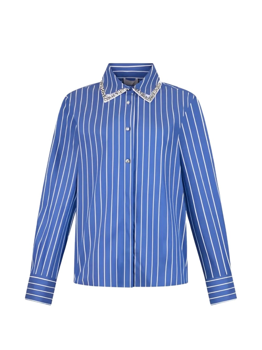 Camicia a righe con colletto decorato WA6183T407A P9672 LIU JO WHITE1 