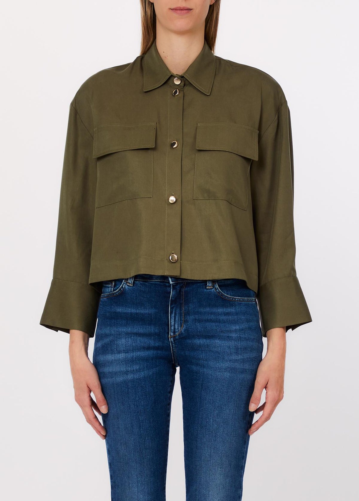 Camicia con taschino WA6265T414A X0766 LIU JO WHITE1 