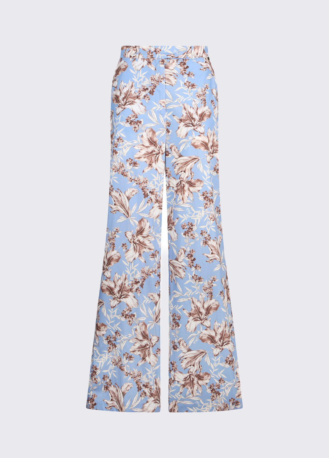 Pantaloni palazzo in popeline WA6441T4853 P9502 LIU JO WHITE1 