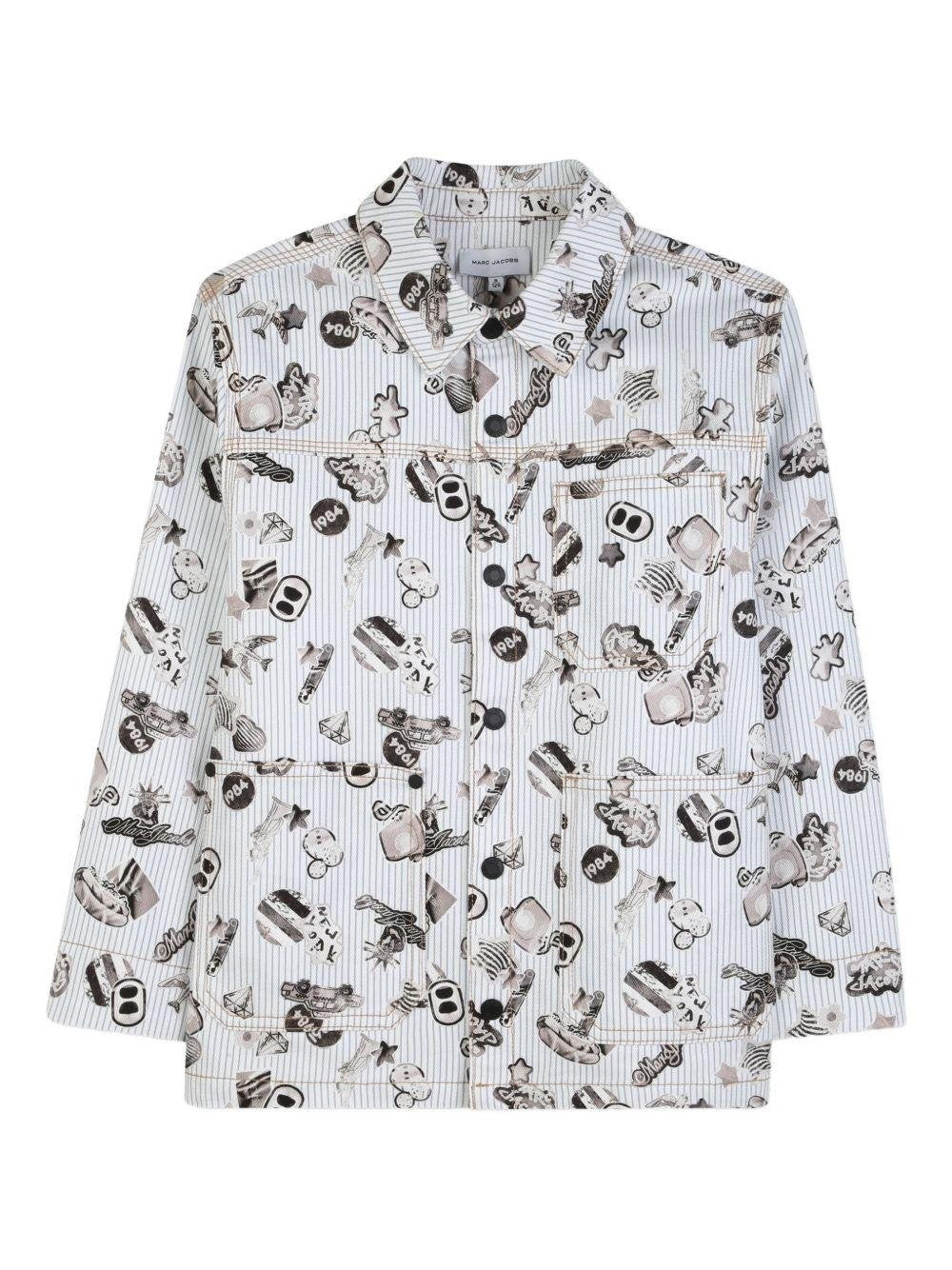 Giacca con grafica all-over W60789 80BB MARC JACOBS 