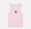 Ada ribbed pink tank top with Snoopy print and St. Barth Lover embroidery