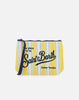 Pochette Aline in tessuto scuba giallo