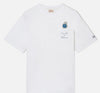 T-shirt Austin bianca con orologio