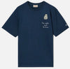 T-shirt Austin blu con orologio e ricamo non Voglio Mica La Luna