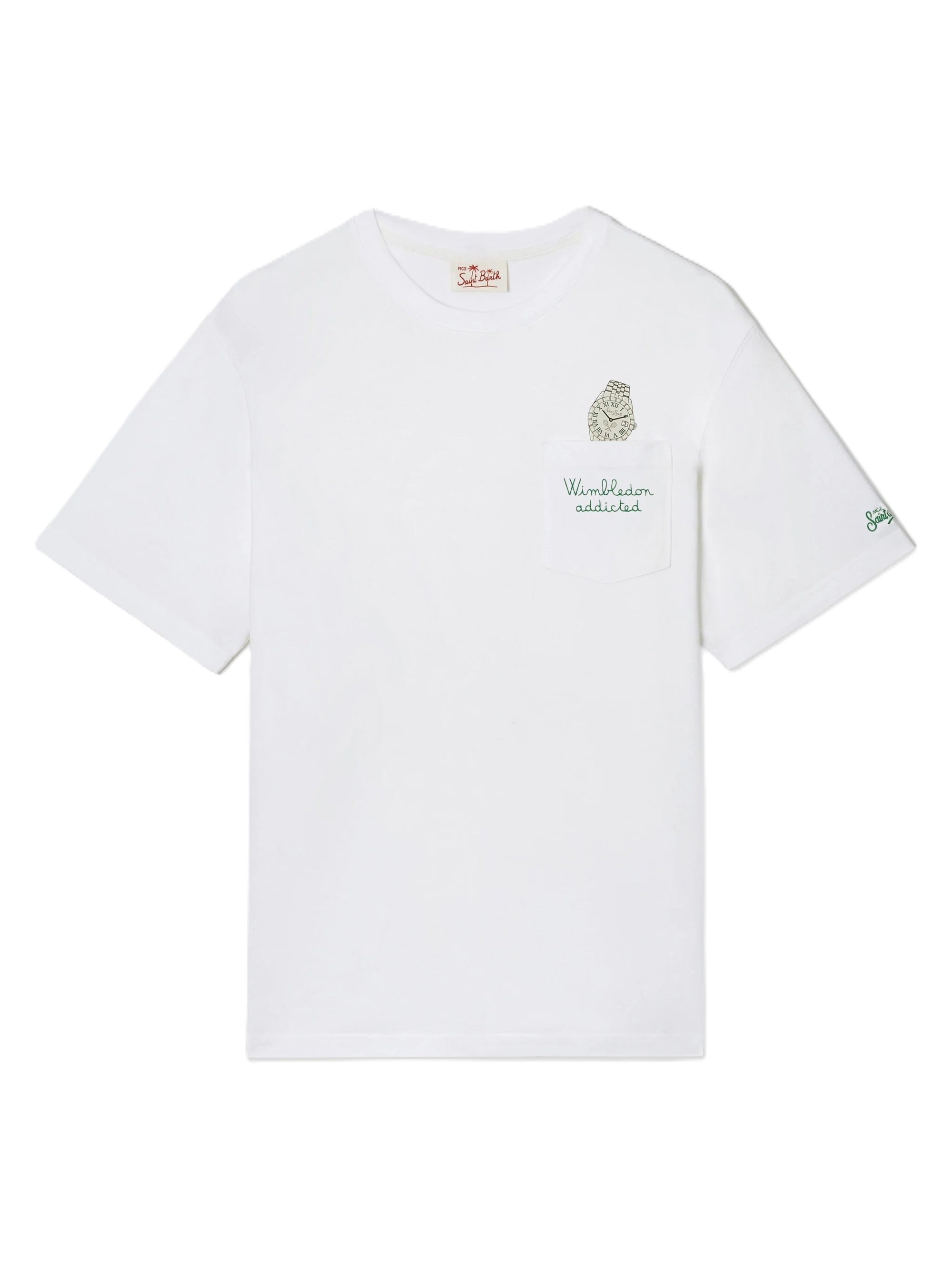 T-Shirt Austin in cotone con tasca frontale AUS0001 04353L MC2 SAINT BARTH 