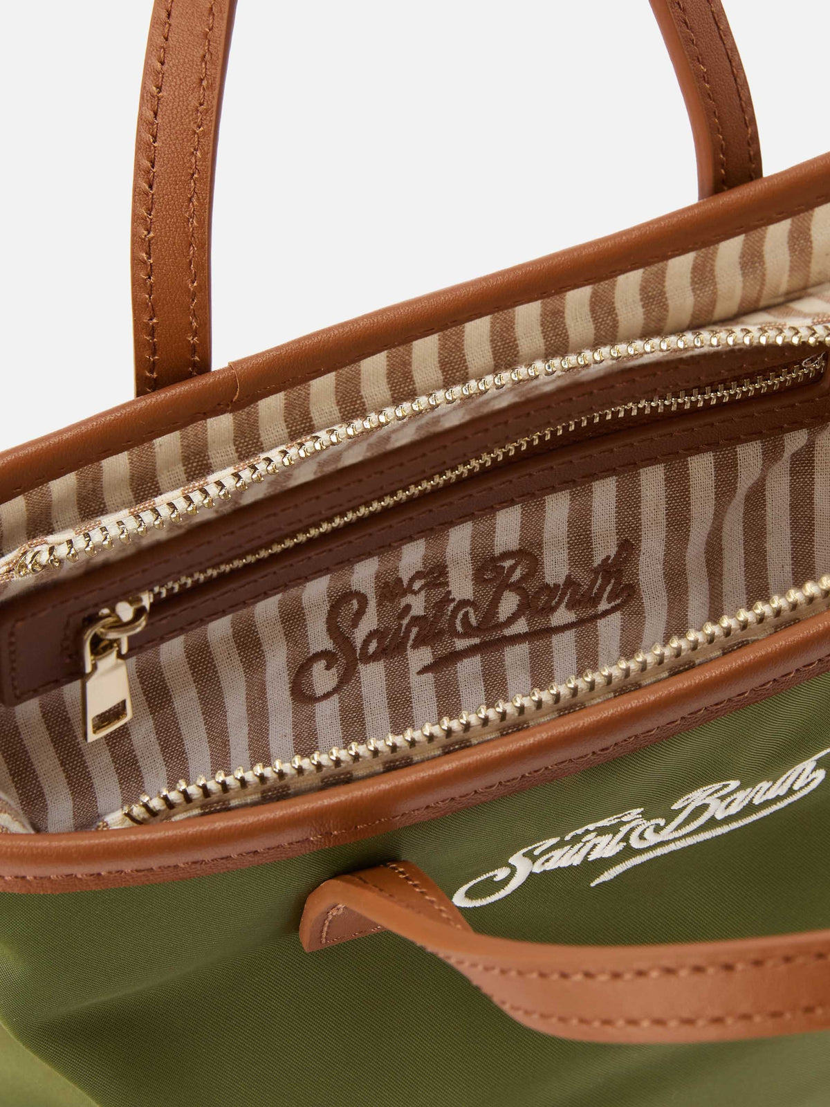 Borsa City mini in nylon verde militare CB0005 00219L MC2 SAINT BARTH 