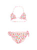Printed bikini with ruffles