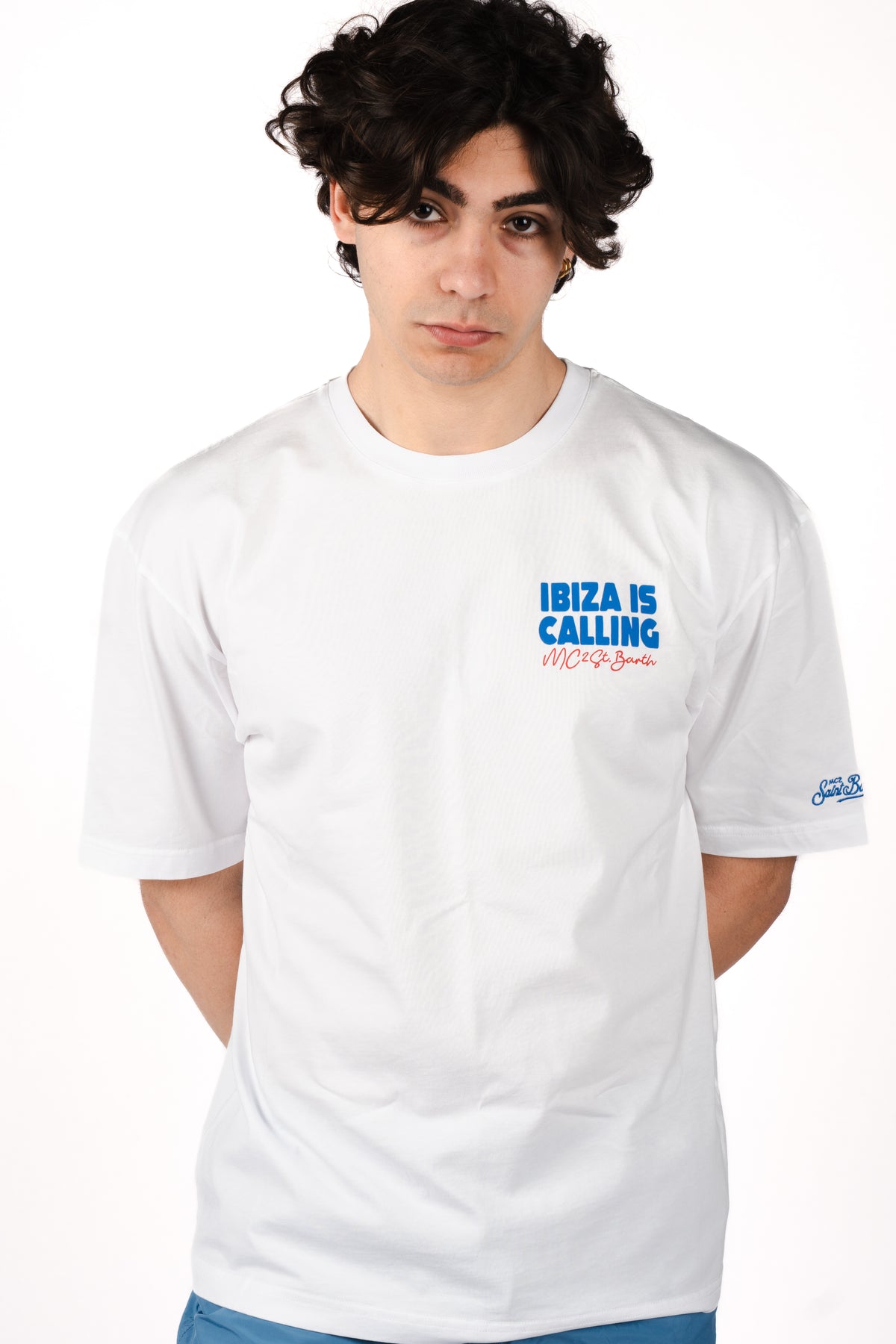 T-shirt Delmar con stampa Ibiza Is Calling e maxi grafica sul retro DLR0001 01526L MC2 SAINT BARTH 