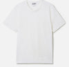 Ecstasea pure cream linen T-shirt with embroidered logo
