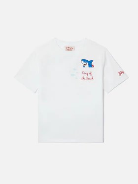 T-shirt Eddy con taschino e ricamo King Of The Beach EDD0001 01948L MC2 SAINT BARTH 
