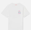 Emilie white T-shirt with Bikini Obsession embroidery and rhinestones