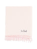 Striped beach towel with fringe