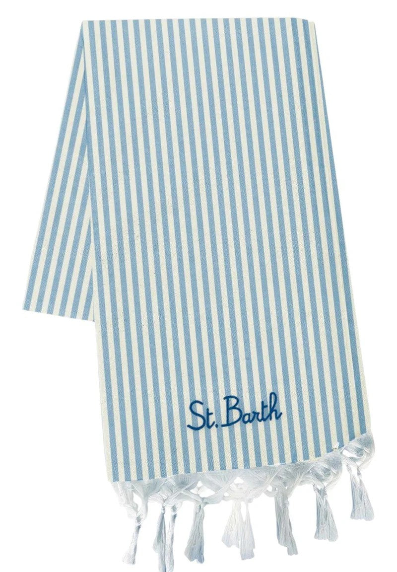 Telo mare a righe con frange FOUL002 00659L MC2 SAINT BARTH 