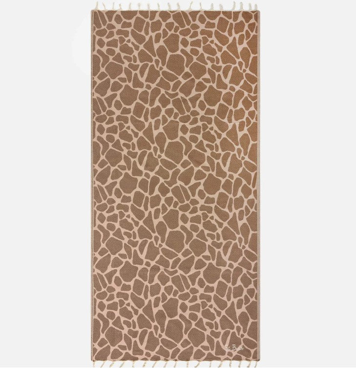 Telo mare Foutas in cotone jacquard con fantasia animalier FOUT009 01061L MC2 SAINT BARTH 