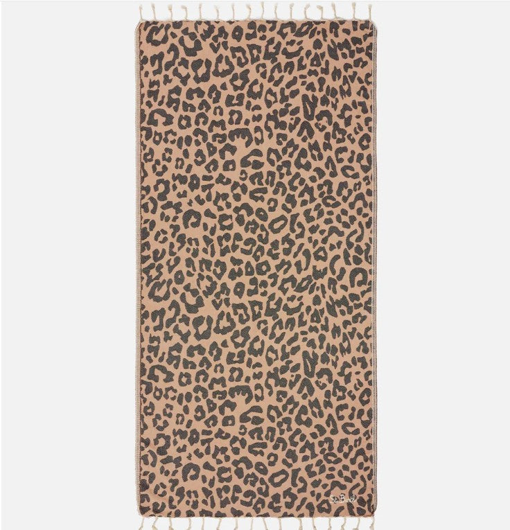 Telo mare Foutas in cotone jacquard con fantasia leopardata FOUT009 02712L MC2 SAINT BARTH 