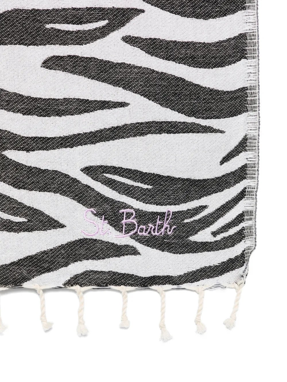 Telo mare Foutas in cotone jacquard con fantasia zebrata FOUT009 02714L MC2 SAINT BARTH 