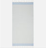 Foutas beach towel with small blue and white stripes
