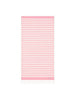 Pink and beige striped Foutas beach towel