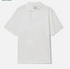 Fraser pure white linen polo shirt
