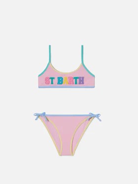 Bikini Jaiden String rosa con patch multicolor effetto spugna JAI0002 03207L MC2 SAINT BARTH 