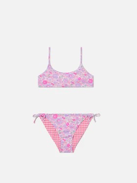 Bikini Jaiden Double reversibile con stampa floreale e vichy JAI0004 03212L MC2 SAINT BARTH 