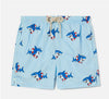 Jean Lighting swimsuit with shark print on gingham background