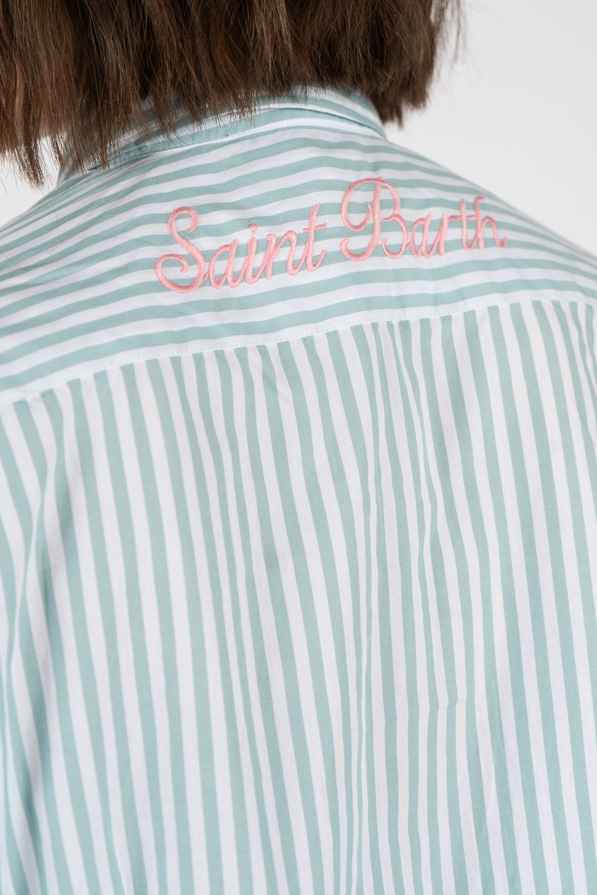 Camicia a righe con colletto button-down MDH001 00722L MC2 SAINT BARTH 