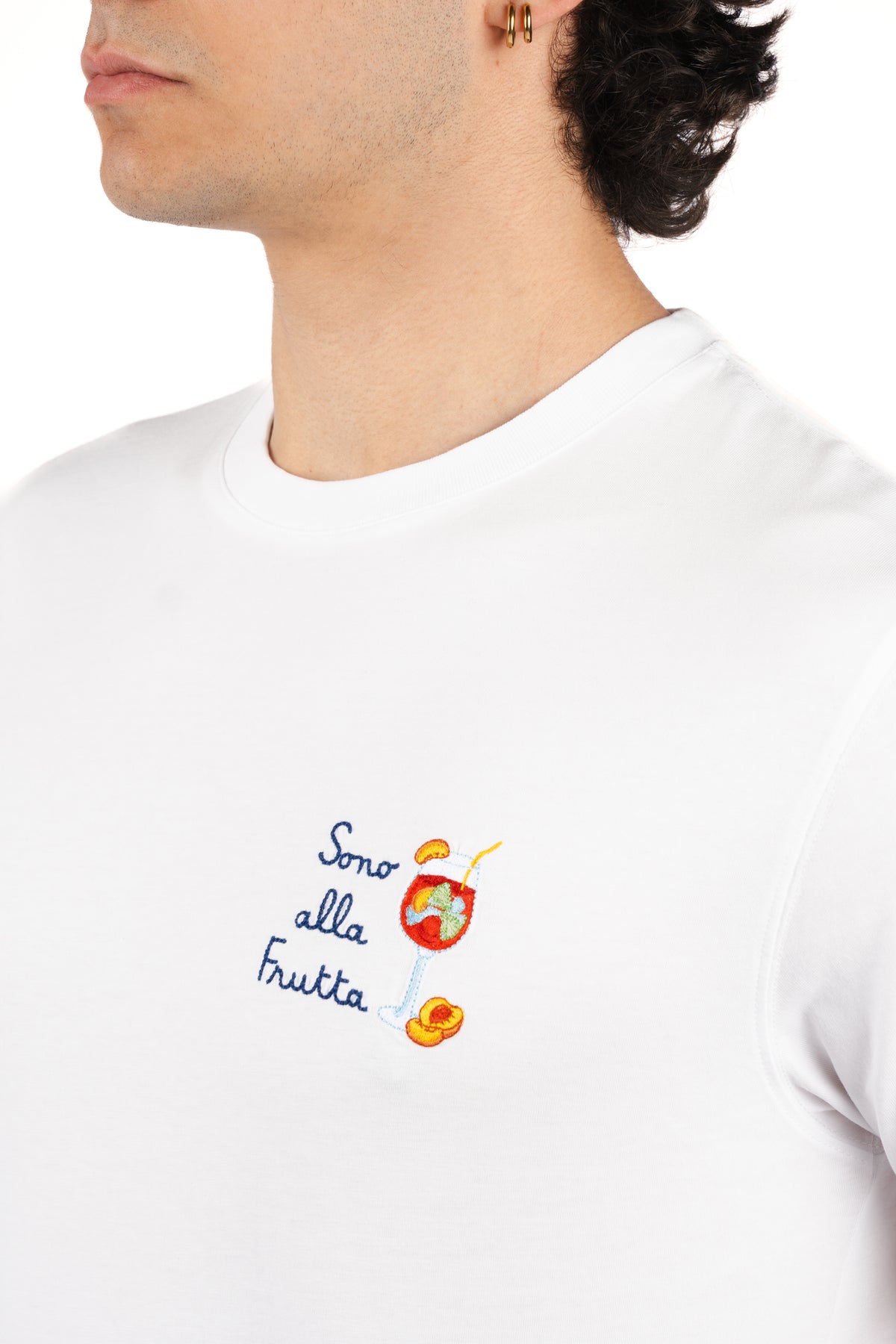 T-shirt Portofino ricamo Sono alla frutta POT0001 04426L MC2 SAINT BARTH 