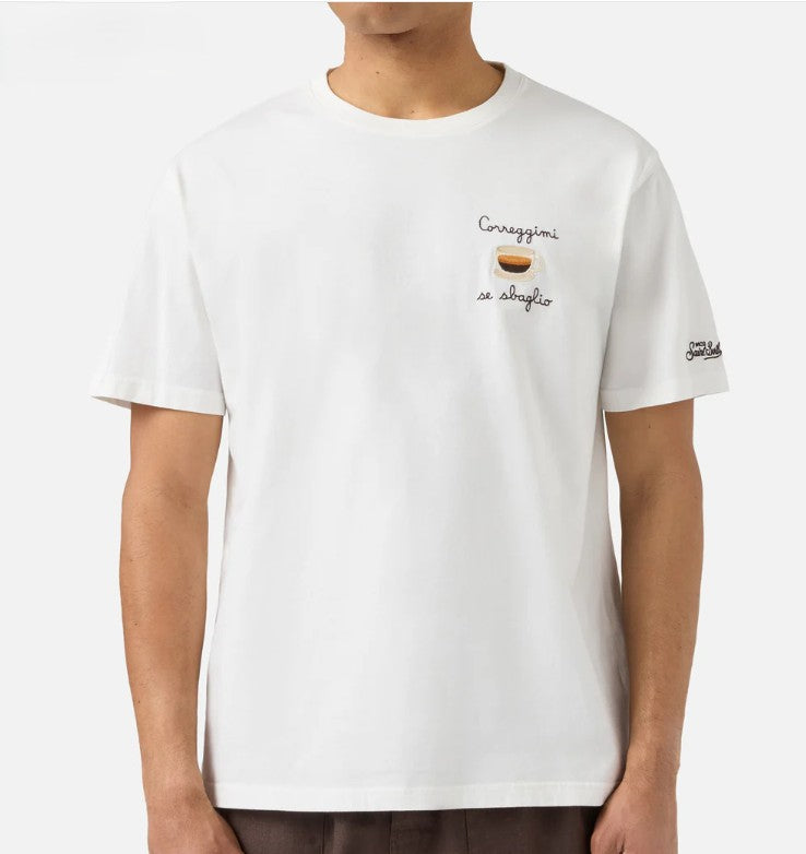 T-shirt Portofino con ricamo Correggimi Se Sbaglio POT0001 04452L MC2 SAINT BARTH 