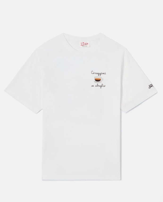 T-shirt Portofino con ricamo Correggimi Se Sbaglio POT0001 04452L MC2 SAINT BARTH 