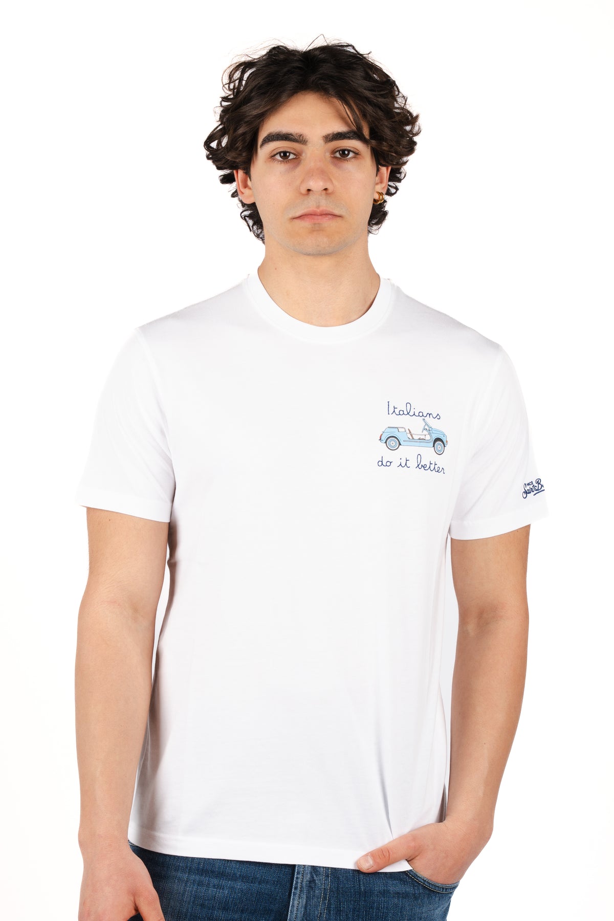 T-shirt Portofino ricamo Italiano do it better POT0001 04514L MC2 SAINT BARTH 