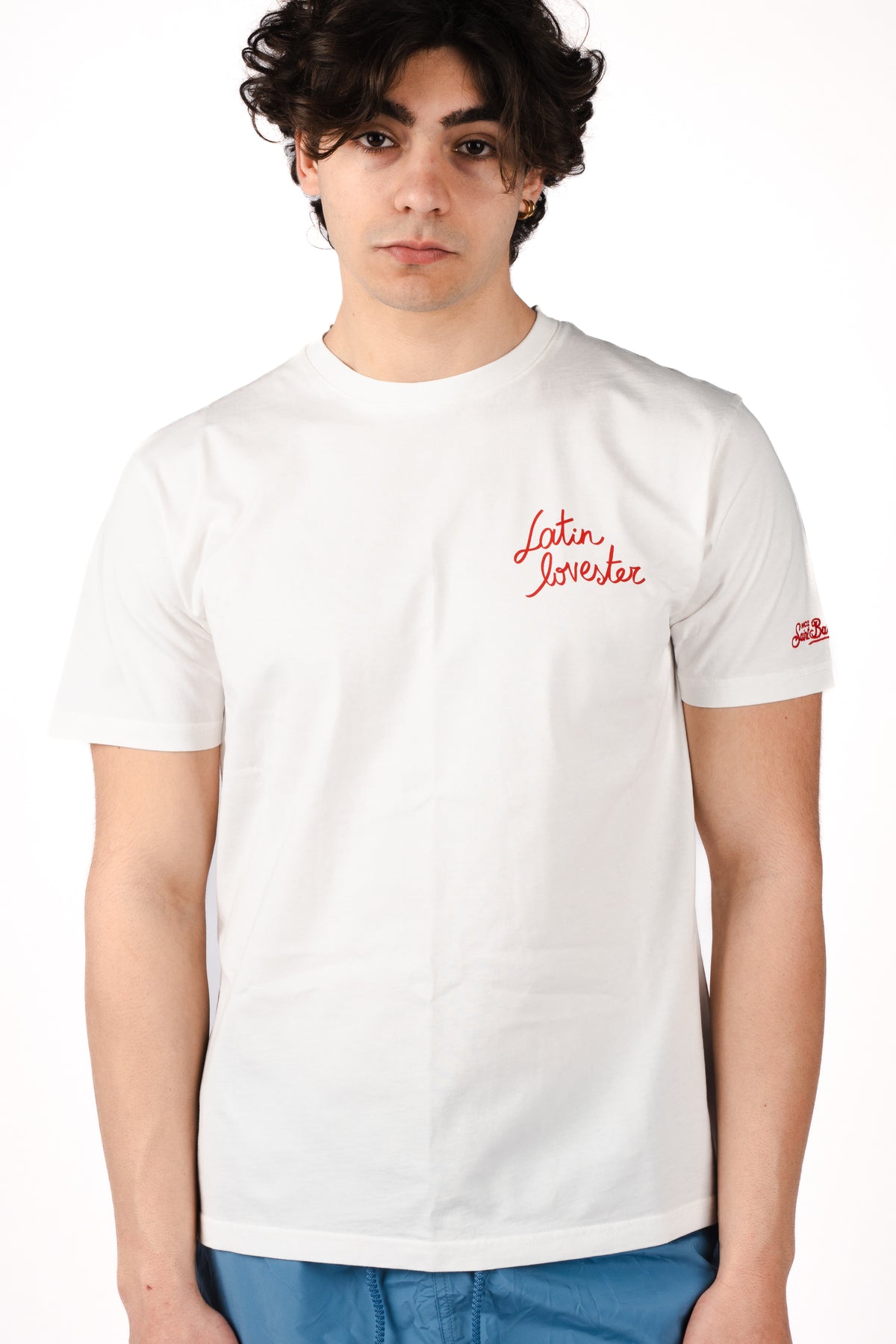T-shirt Portland bianca con stampa PRL0002 04307L MC2 SAINT BARTH 