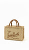 Mini straw-effect Vanity bag